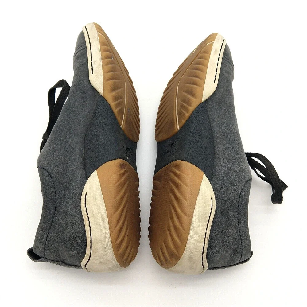 Dansko Nubuck Leather Sneakers Size US 7.5 8 EU 38 Gray Lace Up Comfort Shoes
